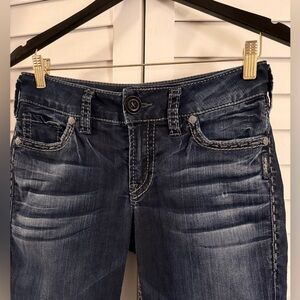 Silver Suki Baby Boot Jeans Dark Blue Size 29